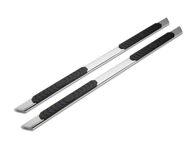 Barricade 4-Inch Flat Oval Running Boards; Stainless Steel (14-18 Sierra 1500 Double Cab)