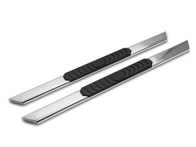 Barricade 4-Inch Flat Oval Running Boards; Stainless Steel (15-24 F-150 Regular Cab)