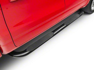 Barricade 4-Inch Oval Bent End Side Step Bars; Black (19-24 RAM 1500 Crew Cab)