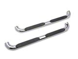 Barricade 4-Inch Oval Bent End Side Step Bars; Stainless Steel (19-25 RAM 1500 Quad Cab)