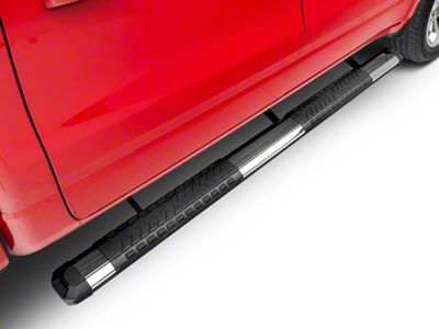Barricade 5-Inch Aluminum Side Step Bars; Stainless Steel Cover Plate (19-25 RAM 1500 Crew Cab)