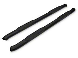 Barricade 5-Inch Oval Bent End Side Step Bars; Black (19-24 RAM 1500 Quad Cab)