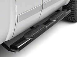 Barricade 6-Inch Oval Straight End Side Step Bars; Black (07-13 Silverado 1500 Extended Cab)