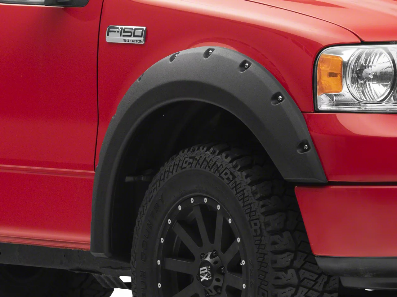 RedRock F150 Pocket Style Fender Flares; Textured Black T544361 (0408