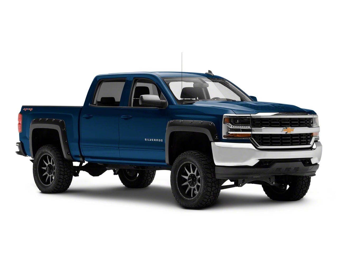 Textured Pocket and Trim Flares Fits Silverado 1500 14-18 2500HD 3500HD 15-19