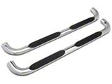 Barricade 4-Inch Oval Bent End Side Step Bars; Stainless Steel (19-25 Sierra 1500 Crew Cab)