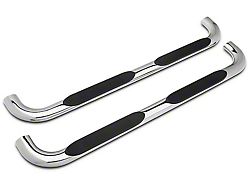 Barricade 4-Inch Oval Bent End Side Step Bars; Stainless Steel (19-25 Sierra 1500 Crew Cab)