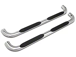 Barricade 4-Inch Oval Bent End Side Step Bars; Stainless Steel (19-24 Sierra 1500 Crew Cab)