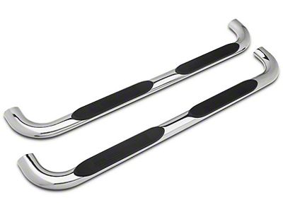 Barricade 4-Inch Oval Bent End Side Step Bars; Stainless Steel (19-23 Sierra 1500 Crew Cab)