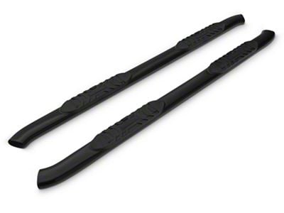 Barricade 5-Inch Oval Bent End Side Step Bars; Black (19-23 Sierra 1500 Double Cab)