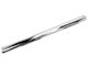 Barricade 5-Inch Oval Straight End Side Step Bars; Stainless Steel (19-24 Sierra 1500 Double Cab)