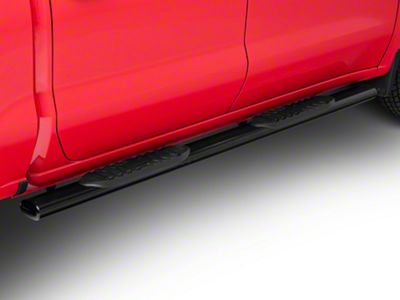 Barricade 5-Inch Oval Side Step Bars; Black (19-24 Silverado 1500 Crew Cab)