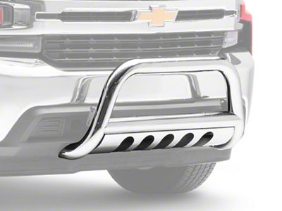 Barricade 3-Inch Bull Bar; Stainless Steel (19-24 Silverado 1500, Excluding ZR2)