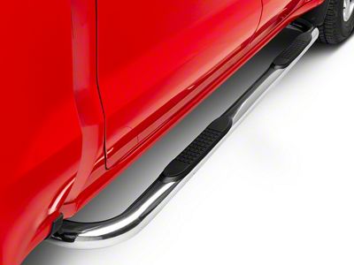 Barricade 3-Inch Side Step Bars; Stainless Steel (19-23 Silverado 1500 Crew Cab)