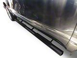 Barricade 4-Inch Oval Straight End Side Step Bars; Black (19-26 Silverado 1500 Double Cab)