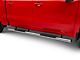 RedRock 4-Inch Oval Straight End Side Step Bars; Stainless Steel (19-23 Silverado 1500 Crew Cab)