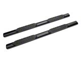 Barricade 5-Inch Oval Straight End Side Step Bars; Black (19-25 Silverado 1500 Double Cab)