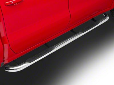 Barricade 3-Inch Side Step Bars; Stainless Steel (19-24 Silverado 1500 Crew Cab)