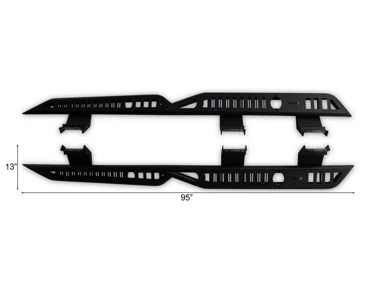 DV8 Offroad F-150 OE Plus Series Side Step Bars; Textured Black