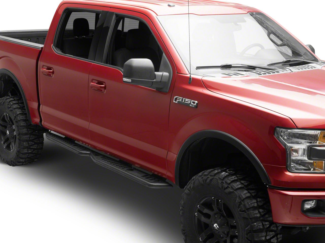 DV8 Offroad F-150 OE Plus Series Side Step Bars; Textured Black