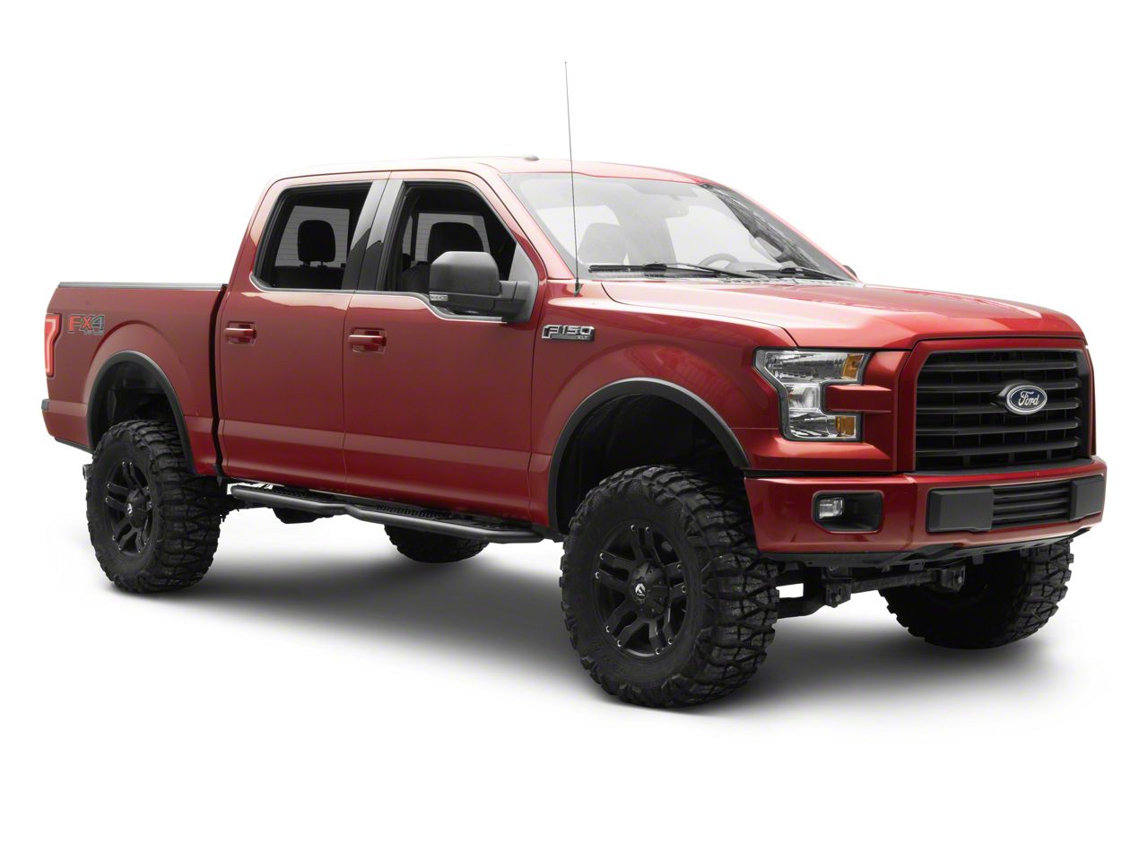 DV8 Offroad F-150 OE Plus Series Side Step Bars; Textured Black