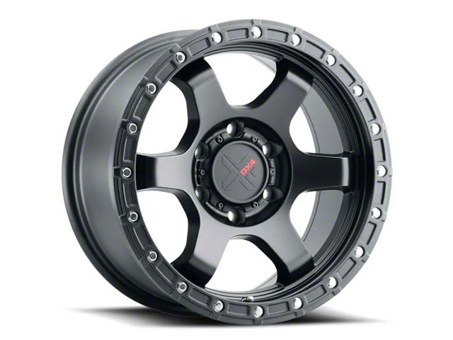 DX4 Wheels NITRO Flat Black 6-Lug Wheel; 17x8.5; -18mm Offset (07-13 Silverado 1500)