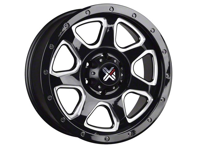 DX4 Wheels STORM Gloss Black Milled 6-Lug Wheel; 20x9; 10mm Offset (07-14 Tahoe)