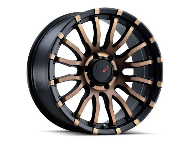 DX4 Wheels OCTANE Flat Black with Bronze Shadow 5-Lug Wheel; 20x9; 10mm Offset (09-18 RAM 1500)