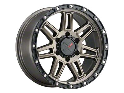 DX4 Wheels Rebel Matte Bronze with Black Ring 5-Lug Wheel; 20x9; 10mm Offset (09-18 RAM 1500)