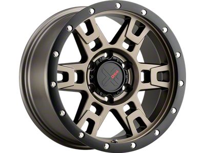 DX4 Wheels TERRAIN Matte Bronze with Black Ring 6-Lug Wheel; 18x9; 12mm Offset (14-18 Silverado 1500)