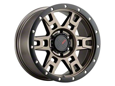DX4 Wheels TERRAIN Matte Bronze with Black Ring 6-Lug Wheel; 16x8; -6mm Offset (24-25 Ranger)