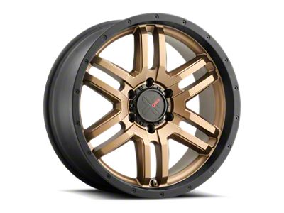 DX4 Wheels DYNO Frozen Bronze with Black Lip 6-Lug Wheel; 20x9; 10mm Offset (99-06 Silverado 1500)