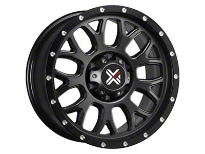 DX4 Wheels GEAR Flat Black 5-Lug Wheel; 17x8.5; -6mm Offset (05-11 Dakota)