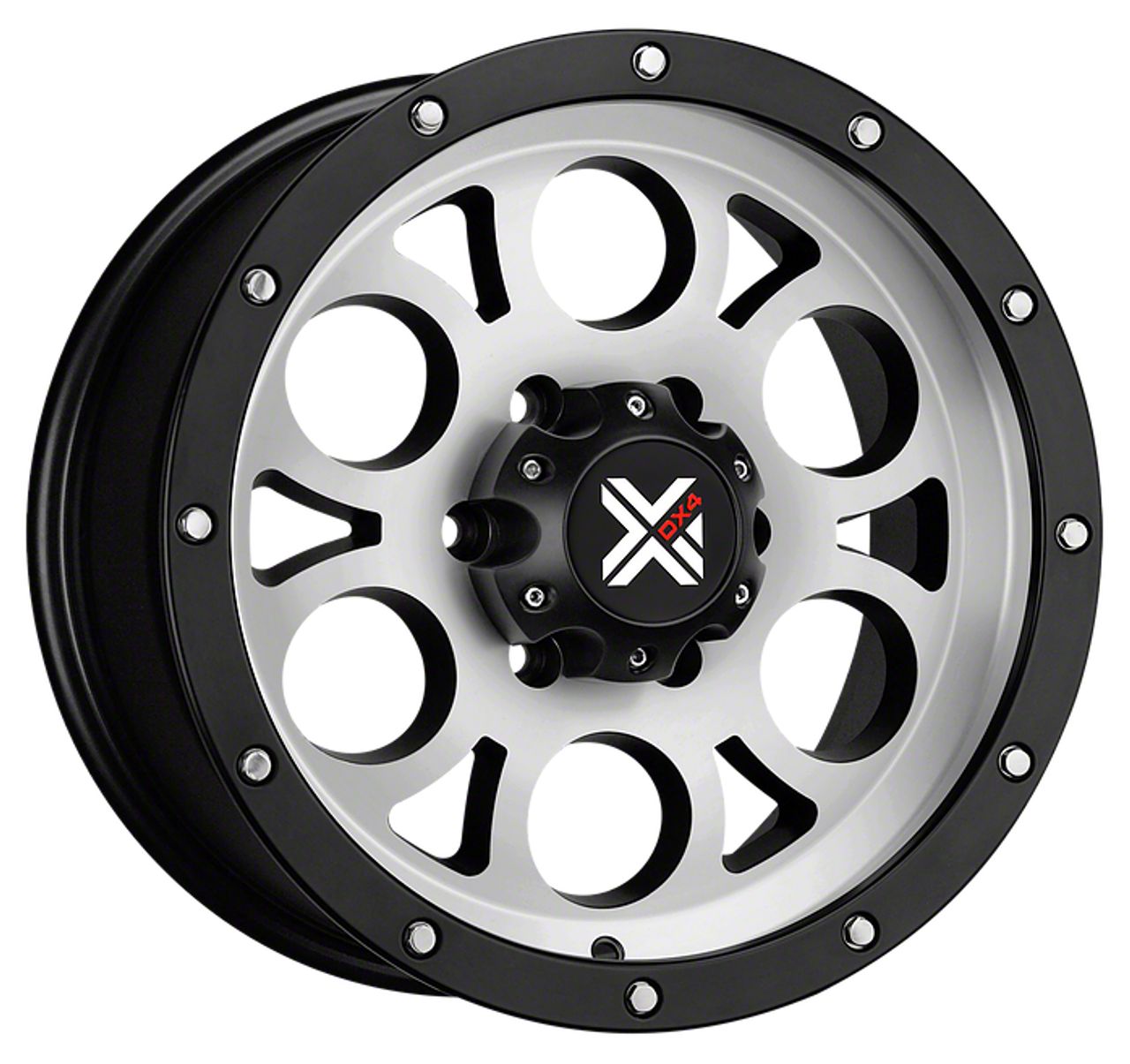 DX4 Wheels Dakota TUFF Flat Black Machined 5-Lug Wheel; 17x8.5; -6mm ...