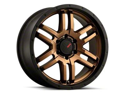 DX4 Wheels DYNO Frozen Bronze with Black Lip 6-Lug Wheel; 20x9; 10mm Offset (21-24 F-150)