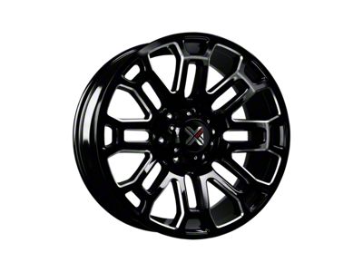 DX4 Wheels BOOST Gloss Black Milled 5-Lug Wheel; 20x9; 10mm Offset (02-08 RAM 1500, Excluding Mega Cab)