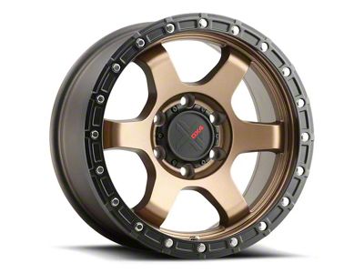 DX4 Wheels NITRO Frozen Bronze with Black Lip 6-Lug Wheel; 16x8; 0mm Offset (19-23 Ranger)