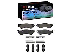Dynamic Friction 4000 HybriDynamic Hybrid Ceramic/Semi-Metallic Brake Pads with Hardware Kit; Front Pair (00-01 RAM 1500)