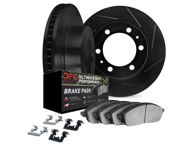 Car Brake Performance Dynamic Friction Black Performance Slotted 6-Lug Brake Rotor and ...
