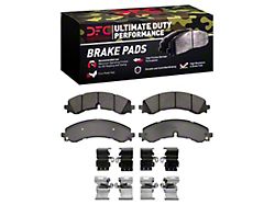 Dynamic Friction Ultimate Duty Performance Semi-Metallic Brake Pads with Hardware Kit; Front or Rear Pair (20-26 Sierra 3500 HD)