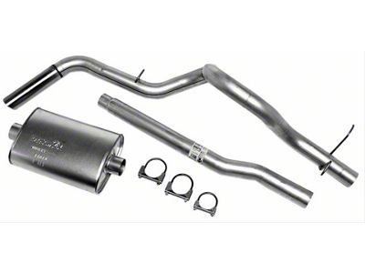 Dynomax Super Turbo Single Exhaust System with Polished Tip; Side Exit (98-03 4.2L F-150)