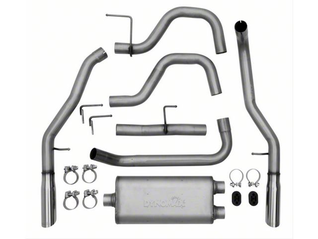 Dynomax Ultra Flo Welded Dual Exhaust System with Polished Tips; Rear Exit (04-08 4.6L F-150)