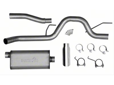 Dynomax Ultra Flo Welded Single Exhaust System with Polished Tip; Side Exit (09-10 4.6L F-150)