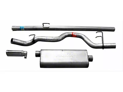 Dynomax Ultra Flo Welded Single Exhaust System with Polished Tip; Side Exit (06-08 4.7L RAM 1500)