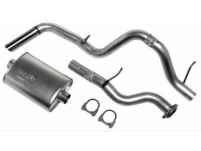 Dynomax Super Turbo Single Exhaust System with Polished Tip; Side Exit (99-06 4.8L Silverado 1500)