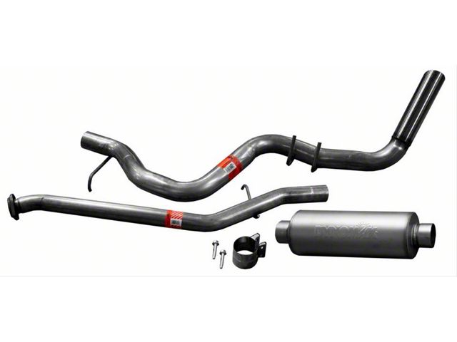 Dynomax Ultra Flo Welded Single Exhaust System with Polished Tip; Side Exit (99-06 4.8L Silverado 1500)