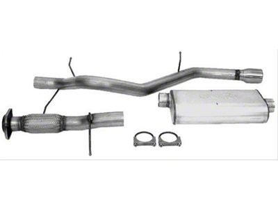 Dynomax Ultra Flo Welded Single Exhaust System with Polished Tip; Side Exit (07-08 4.8L Tahoe)