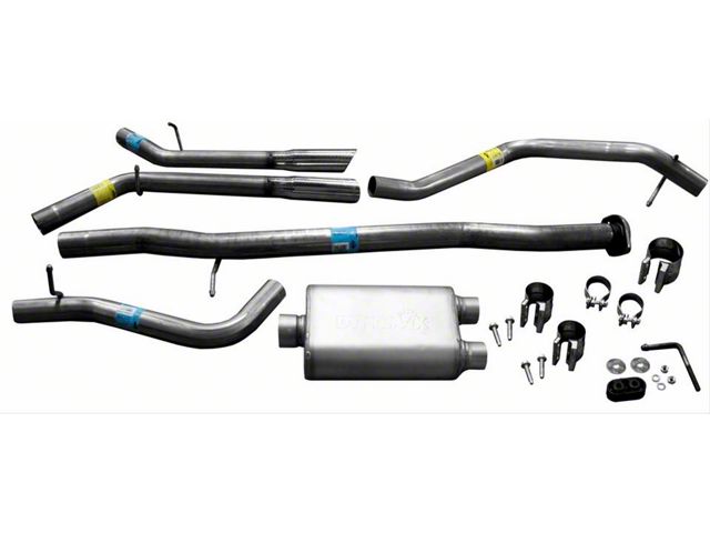 Dynomax Ultra Flo Welded Dual Exhaust System with Polished Tips; Rear Exit (07-08 5.3L Silverado 1500)