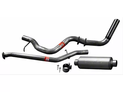 Dynomax Ultra Flo Welded Single Exhaust System with Polished Tip; Side Exit (99-06 5.3L Silverado 1500)
