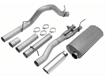 Dynomax Ultra Flo Welded Single Exhaust System with Polished Tip; Side Exit (11-16 6.2L F-350 Super Duty)